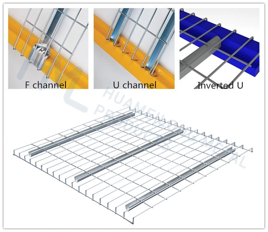 U-Channel Welded Mild Steel Wire Mesh Decking Panels for Rack System