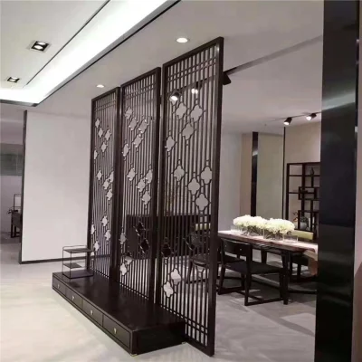 맞춤형 중국 스타일의 스테인레스 스틸 골드 룸 디바이더 프로젝트 케이스